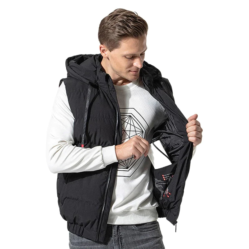 Heated Hooded Down Jacket 