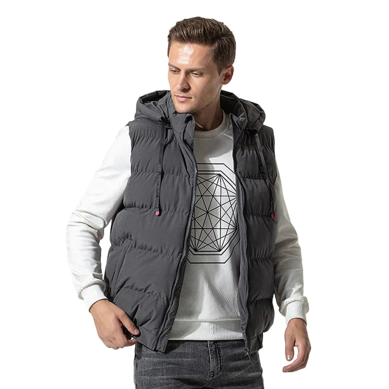 Heated Hooded Down Jacket 