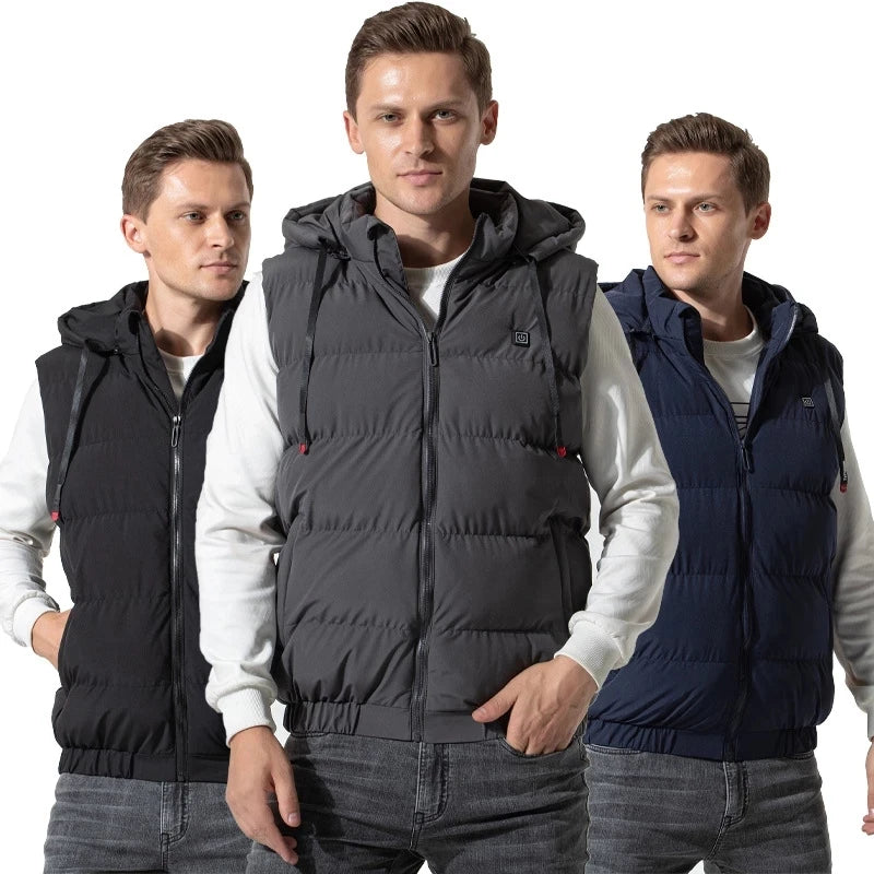 Heated Hooded Down Jacket 