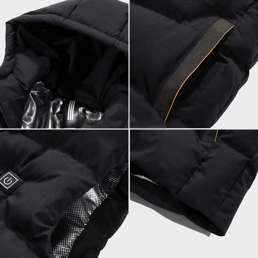 Heated Hooded Down Jacket 